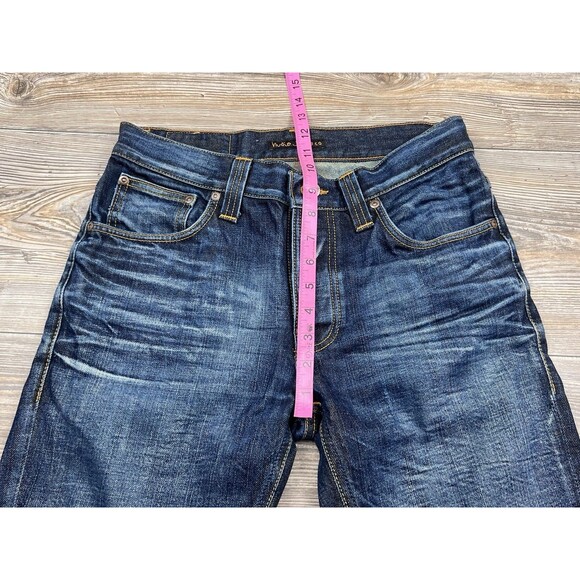 Nudie Jeans Grim Tim Jeans Mens 31x32 Fits 29/30 Selvage Button Fly Organic - Picture 12 of 16